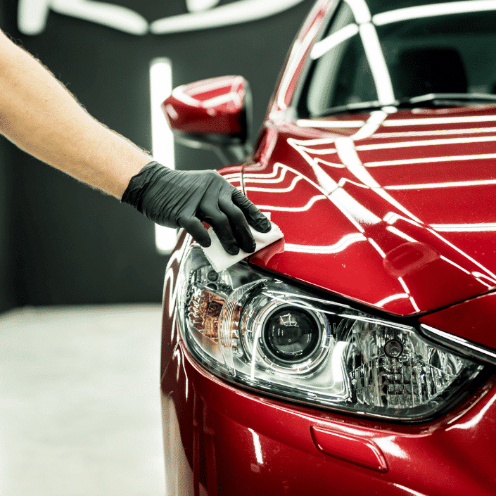 how does ceramic coating work red car